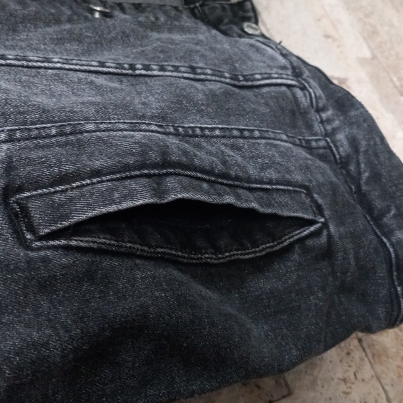 ZARA Black Denim Jacket Black Ligh Wash Size L - Picture 7 of 16